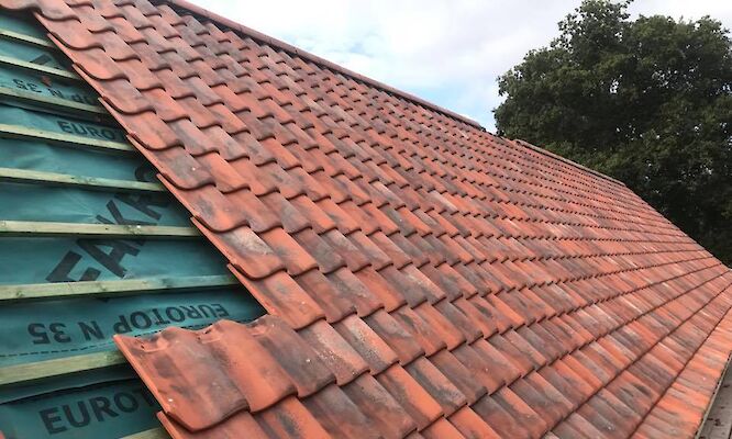 Completed roofing work in Bintree Norfolk